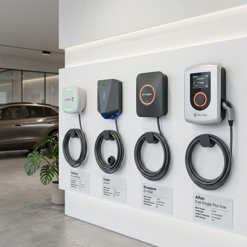 Wallbox vs Easee vs Smappee vs Alfen : comparatif 2026