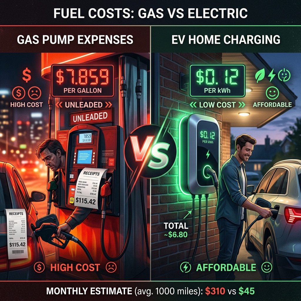Combien coûte la recharge d'un VE ? Comparatif essence 2026